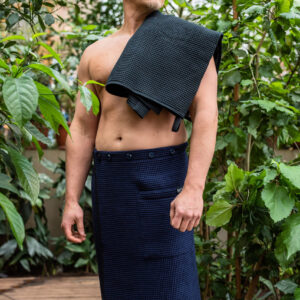 Spa Wrap Férfiaknak - Pamut Waffle